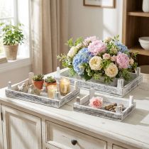 Článok Súprava 3 podložiek na dekoračný podnos z dreva shabby chic
