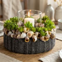 Článok Plstená stuha tmavošedá 15cm 5m
