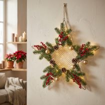Článok Kovová hviezdicová sieť Deco Star Kovová Deco zlatá Ø57cm