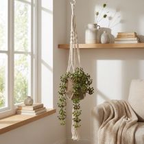 Článok Závesný košík Macrame na hrniec Ø18–19cm krémová V85cm