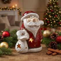 Článok Dekoračný svietnik na čajovú sviečku Santa Claus Christmas H15cm