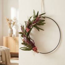 Článok Veniec zo sušených kvetov s levanduľou - dekorácia Ø30cm - kreatívna sada na DIY