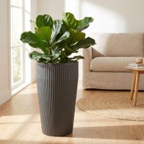 Článok Stojanová váza plastový kvetináč antracit Ø28cm V46,5cm