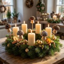 Článok Kvetinová zátka kužeľ hríbik ozdobná zátka Advent 4,5cm 12 ks