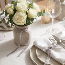Článok Zamatová stuha, ozdobná stuha na kotúči pre kreatívne dekorácie, šírka 10 mm, dĺžka 20 m