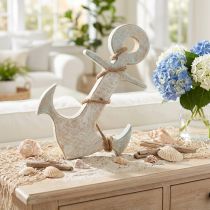 Článok Kotva Deco Wood Maritime Deco White Blue 24,5cmx14,5cm