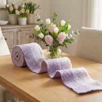 Článok Filcová stuha Franzi vlnená plstená stuha vlnená fialová 2-farebná 15cm 4m