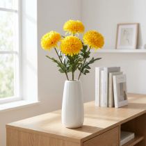 Článok Dahlia umelé dekoratívne kvety Žltý kvet L64cm 3 ks