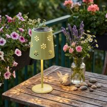 Článok Solárna LED stolová lampa s kvetinovým vzorom, atmosférické vonkajšie osvetlenie, 28 cm