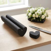 Článok Oasis Black Ideal Floral Foam Heart Black 12x55cm