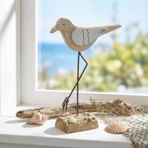 Článok Morská dekorácia, deco čajka z dreva, shabby chic, modro-biela V32cm