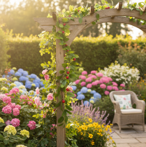 položky Umelá girlanda s čerešňami. Ideálna na prírodnú dekoráciu miestnosti. Kvetinový vzhľad. 160 cm.