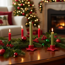 Článok Svietnik v tvare hviezdy na kužeľovité sviečky, adventný a vianočný, 8 cm, 2 kusy