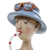 položky Koktejl ženského poprsia Modrá Biela Ozdobné figúrky V10,5cm 2ks