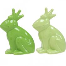 položky Keramická dekorácia žabka figúrka, žabí princ letná dekorácia 10,5×5,5×7cm 4ks
