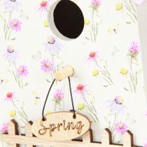 položky Jarná dekorácia Birdhouse Lila White H11cm 3 ks