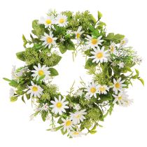 položky Daisy veniec Biela Zelená Umelá Ø28cm V9cm