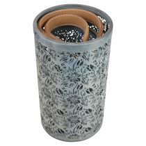 položky Záhradná lampa Kovová rukoväť lampáša sivá H30,5/25cm Sada 2 ks