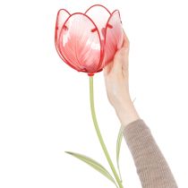 položky Záhradný kolík z tulipánov zo skla - krásna dekorácia do záhrady a na balkón, 94 cm