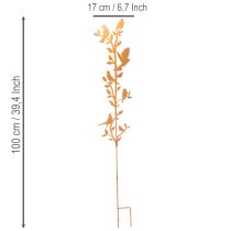 položky Záhradný kôl s vtáčikmi, kovová dekorácia, 100 cm
