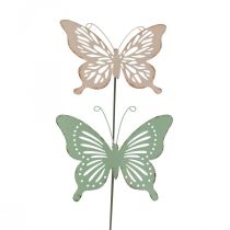 položky Stĺpik do postieľky kovový motýlik ružový zelený 10,5x8,5cm 4ks
