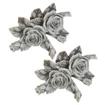 položky Ruža na dekoráciu hrobu polyresin 10cm x 8cm 6 ks