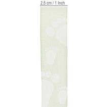 položky Darčeková stuha dekorácia na detské nôžky krstná zelená 25mm 16m