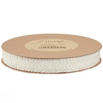 položky Darčeková stuha smotanová stuha papierová pletená 20mm 10m