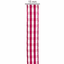 Článok Darčeková stuha červená kockovaná 15mm 20m