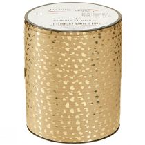 položky Darčeková stuha kulma stuha so srdiečkami zlatohnedá 10mm 100m