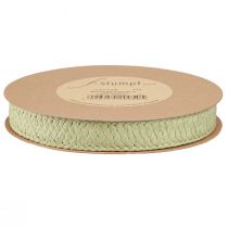 položky Darčeková stuha Papierová zelená stuha pletená 20mm 10m