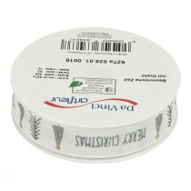 položky Darčeková stuha Vianočná Veselé Vianoce sivá 25mm 18m