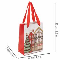 Článok Vianočné darčekové tašky s domčekmi a vianočným stromčekom 16cm 2ks