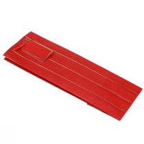 položky Darčeková taška fľaša taška papierové červené zlato 9×12×36cm 1 ks