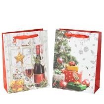 položky Vianočná darčeková taška 8 cm x 18 cm H24 cm sada 2 ks