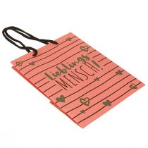 položky Darčeková taška so srdiečkami papier „Obľúbená osoba“ 18×10×23cm 2ks