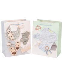 položky Darčeková taška pre chlapčeka - ideálna ako darček pre bábätko pri narodení - 23 cm - 2 kusy