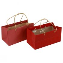 položky Darčekové tašky červené papierové tašky s uškom 24×12×12cm 6ks