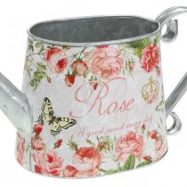 položky Nostalgický dekoračný džbán, džbán vyrobený z kovu, kvetináč s ružami V15,5cm D28,5cm