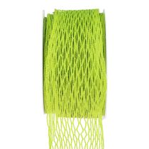 Sieťová páska, mriežková páska, ozdobná páska, zelená, vystužená drôtom, 50 mm, 10 m