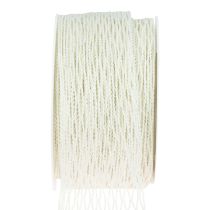Sieťová páska, mriežková páska, ozdobná páska, biela, vystužená drôtom, 50 mm, 10 m