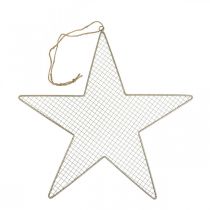 položky Kovová hviezda sieťovaná dekorácia hviezda kovová dekorácia zlatá Ø47cm