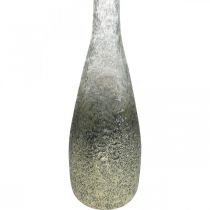 položky Dvojfarebná sklenená váza, stolová dekorácia z pravého skla číre, strieborná V40cm