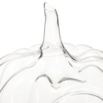 položky Sklenená tekvica s otvorom, jesenná dekoračná tekvica, číra, Ø21 cm, V20 cm