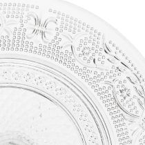 položky Sklenený tanier na nohy Miska z plochého skla s čírym vzorom Ø15cm