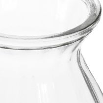 položky Sklenená váza baňatá váza s drážkami číra Ø11cm V14cm 2ks