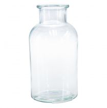 položky Sklenená váza lekárenská fľaša retro ozdobná fľaša Ø10cm V20cm