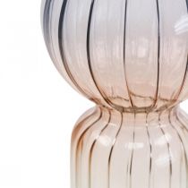 položky Sklenená váza Deco Váza Modrá Hnedá Číra mini váza Ø8cm V17cm