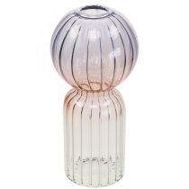 položky Sklenená váza Deco Váza Modrá Hnedá Číra mini váza Ø8cm V17cm