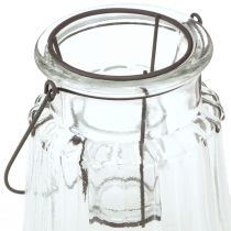 položky Sklenený lampáš s rúčkou sklo číre Ø14cm V18cm